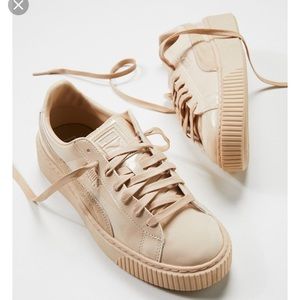 Puma Basket Patent Leather Platform Sneaker
